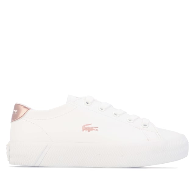 Girls white shop lacoste trainers
