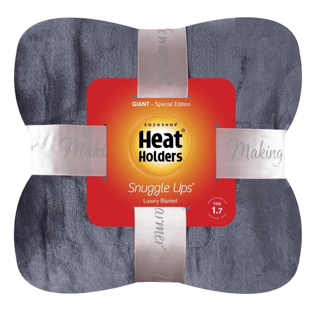 If you're looking for a luxurious blanket that's made to keep you warm, look no further. Our Heat Holders Luxury Giant Fleece Blanket is soft, fluffy, and incredibly efficient at retaining heat. Our new Giant version of the Heat Holders Thermal Blanket is made of a luxuriously soft fur-like fleece we call Heatweaver, that has been developed with the main intention of being efficient at retaining heat, which is why it has an official tog rating of 1.7 TOG. This giant version of the Heat Holders Blanket measures at 270cm X 240cm so it’s ideal for you to wrap up with your partner and unwind on those cosy lounge-around days! So, with heating costs rising, don’t get cold - get a Heat Holders Thermal Blanket! And not only does this blanket feel amazing as soon as you put it on, it will stay that way for years to come due to its machine washability, so there’s no need to worry about stains or odours ruining its softness. These blankets are made from 100% Polyester and are available in 4 classic colours: Antique Silver, Cranberry, Moon Rock & WInter Fawn. They measure at 270cm X 240cm and are Machine Washable.