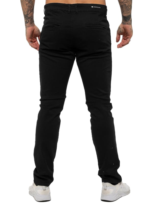 Enzo Mens Designer Skinny Stretch Chinos. Coupe slim stretch. 2 poches avant, 2 poches arrière. Braguette zippée