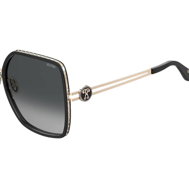 Ervaar luxe en verfijning met de Moschino MOS096 0807 9O Zonnebril. Deze slanke zonnebril is gemaakt van de beste materialen en heeft 100% UVA/UVB-bescherming en verfijnde metallic accenten. Bewonder de verfijnde Moschino-stijl met deze tijdloze zonnebril. Gouden zonnebril, neusbrugbreedte = 17 mm, lensbreedte = 58 mm, armlengte = 135 mm Inclusief merkzonnebrillenkoker en reinigingsdoekje 100% bescherming tegen UVA & UVB zonlicht en voldoet aan de Britse norm EN 1836:2005, Zonnebril, zonnebrillenkoker, reinigingsdoekje en onderhoudsinstructies allemaal inbegrepen Moschino MOS096 0807 9O Zonnebril