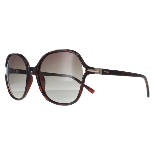 INVU Square Womens Warm Demi Brown Tortoise Brown Polarized B2114 Zonnebril Ontdek tijdloze verfijning met de INVU Designer Zonnebril model B2114B, ontworpen voor vrouwen die graag opvallen. Deze stijlvolle zonnebril heeft een vierkant tortoise bruin kunststof montuur, prachtig gecombineerd met bruine gepolariseerde glazen. Het B2114B model biedt de perfecte mix van klassieke elegantie en moderne functionaliteit, met superieure UV-bescherming en de hele dag door comfort. Deze eersteklas zonnebril is verkrijgbaar tegen een opmerkelijke korting op de normale verkoopprijs en is een essentiële aanvulling op elke fashion-forward garderobe. Verhoog je look en geniet van een luxueuze stijl voor minder met INVU.