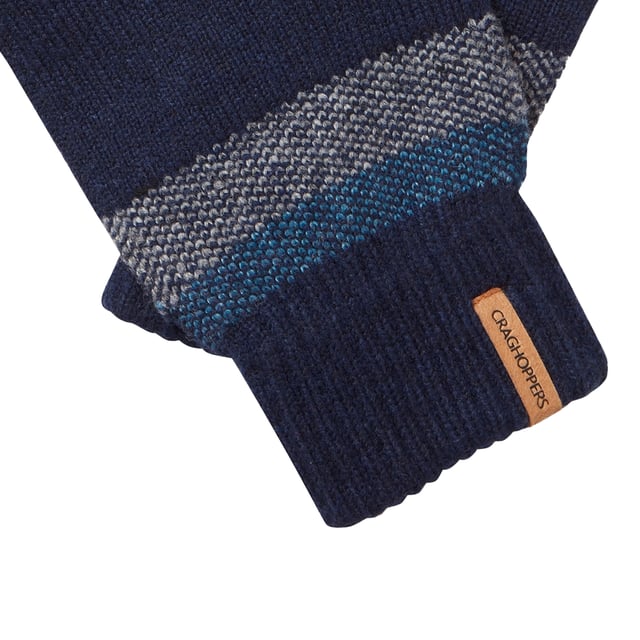 89% Recycled Polyester, 8% Wool, 3% Elastane. Fabric: Knitted. Design: Logo, Stripe.