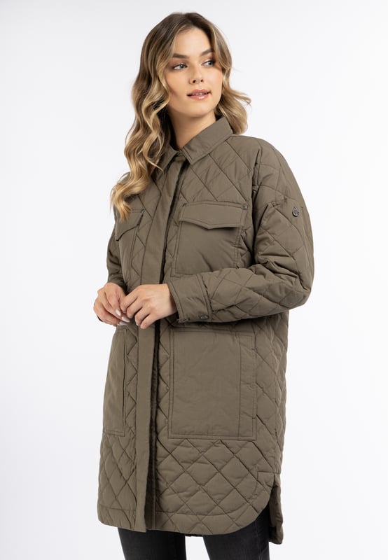 Dreimaster Baumwolljacke mit leichter Wattierung Damen oliv
