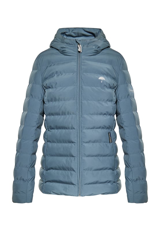 Mit ihrer starken Outdoor-Performance begeistert uns die Steppjacke von Schmuddelwedda. Sie ist aus einem beschichteten, wasserdichten Material gefertigt und mit nahtlosen Kammern verarbeitet, was einen weiteren Nässeschutz bietet. Das synthetische Füllmaterial ist nicht nur tierfreundlich, sondern sorgt auch für eine ideale Isolierung. Ein robuster Reißverschluss mit praktischem Kinnschutz, zwei seitliche Eingrifftaschen sowie eine Innentasche ergänzen das zeitlose Design.  Übergangsjacke / Winterjacke