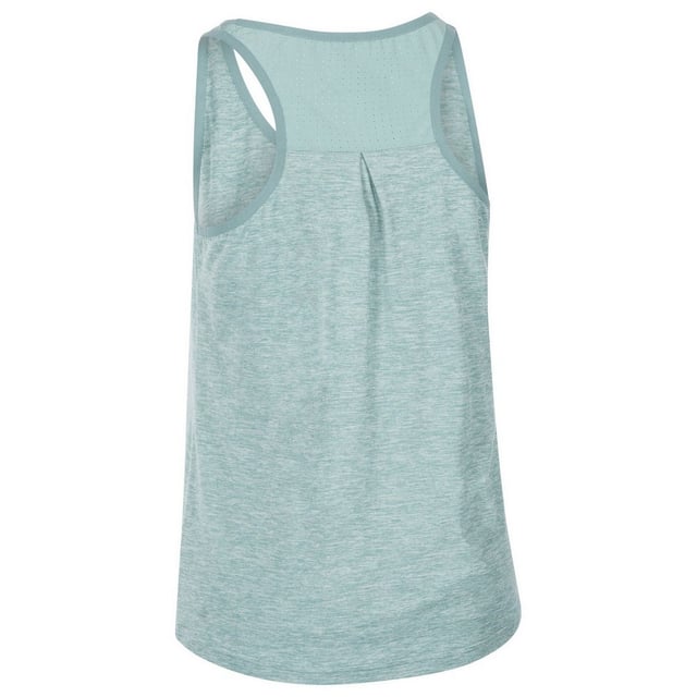 Material: 10% Elastane, 90% Polyester. Design: Logo, Textured. Neckline: Scoop. Sleeve-Type: Sleeveless. Fabric Technology: Anti-Bacterial, Moisture Wicking, Quick Dry. Back Panel, Pleated Back, Ventilated.