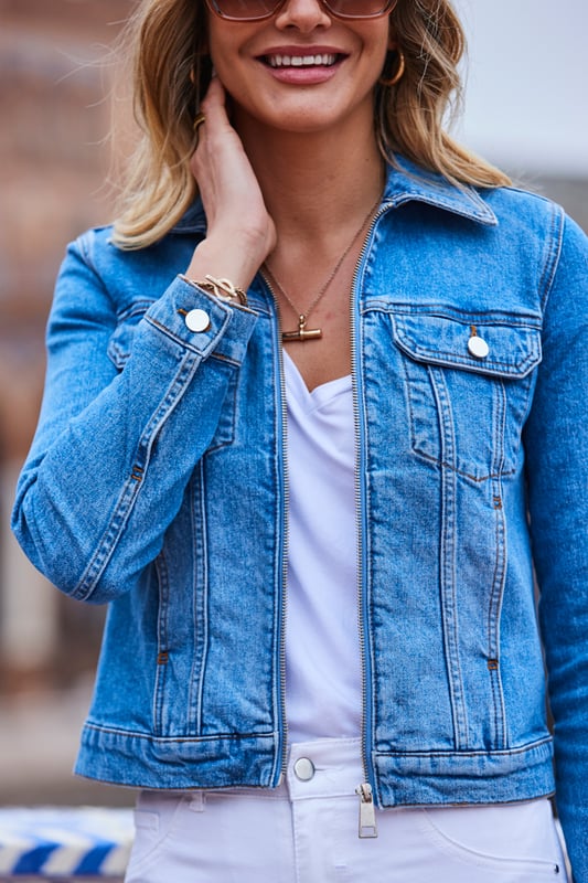 Soft stretchy denim jacket outlet