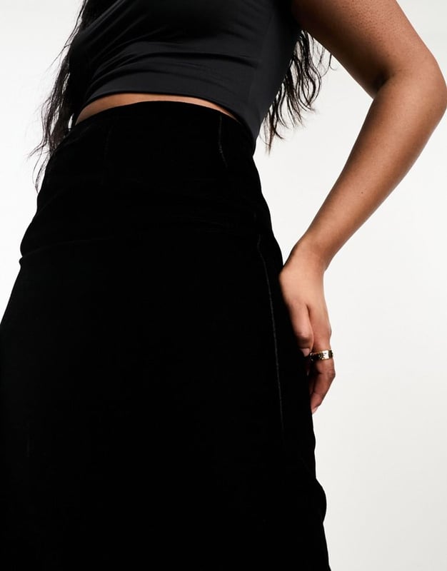 Asos velvet midi skirt shop
