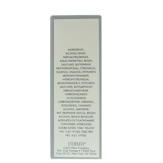 Calvin Klein design house launched Eternity in 1988 that was inspired and tribute to his marriage. Eternity notes consist of violet, lily-of-the-valley, carnation, peppery accord, heliotrope, pink sandalwood and musky notes.