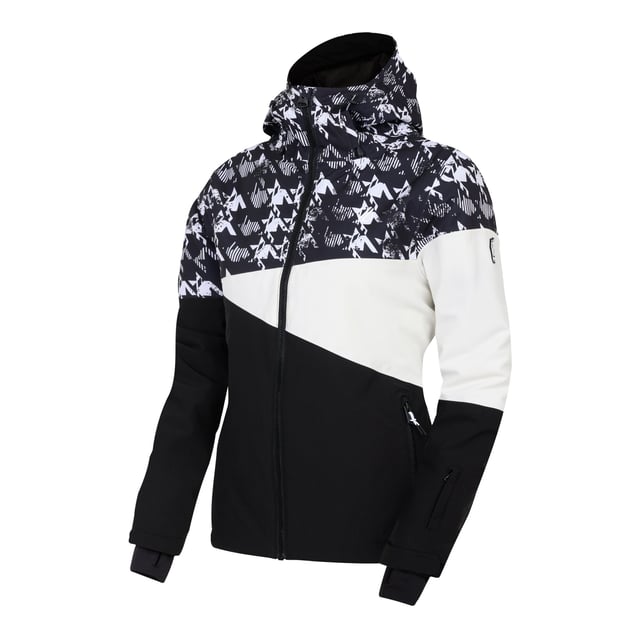 Material: Recycled. Lining: Recycled Polyester. Fabric: Stretch. Design: Contrast, Dogtooth, Printed. Fabric Technology: ARED 30/30, Breathable, DWR Finish, High Warmth, Insulating, Non-Restrictive, PFC Free, PFOA Free, PFOS Free, Showerproof, Waterproof. Cuff: Adjustable. Articulated Sleeve, Chin Guard, Gel Grip, Goggle Stash With Lens Wipe, Inner Sleeve Cuff, Padded, Scrim Back Panel, Snowskirt, Taped Seams. Neckline: Hooded. Sleeve-Type: Long-Sleeved. Hood Features: Adjustable, Grown On Hood. Pockets: Stow Pocket, Ski Pass Pocket, 2 Lower Pockets. Fastening: Full Zip, Inside Zip. Hem: Adjustable. 8 UK: 32 in. 12 UK: 36 in. 20 UK: 45 in. 18 UK: 43 in. 16 UK: 40 in.