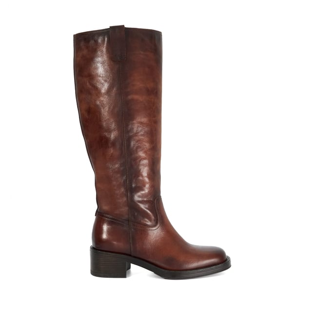 Dune Ladies Tayan - Knee High Boots Introducing Tayan, the ultimate knee-high style for every occasion. Crafted from beautifully soft, quality leather that retains its shape, these versatile boots feature a chunky sole and comfortable block heel that provides durability and added height. The addition of the side pull tabs makes them easy to pull on an off.