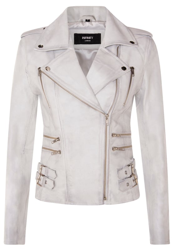 Introducing our best-selling double-breasted biker jacket, a true epitome of style and functionality. Crafted with precision, this jacket is designed to enhance your wardrobe with its sleek features and silhouette, ensuring you stand out effortlessly. Here's why it's a must-have:  
Distinctly Stylish: The jacket's sleek design creates a distinct and fashionable appearance that's perfect for any occasion.
 
Ample Storage: Featuring multiple zip pockets on the front, this jacket not only adds character but also provides extra storage for your essentials.
 
Flamboyant Details: The wide notched lapel and shoulder epaulettes add a touch of flamboyance, fastened down securely with press studs for a polished look.
 
Tailored Fit: Buckle tabs at the hips allow for a comfortable, tapered fit, accentuating your silhouette, complemented by the jacket's slim design. Color Variety: Available in a wide array of colors, you can choose the one that matches your personal style.  Crafted from 100% premium ultra-soft nappa leather and lined with a premium polyester blend, this jacket offers both luxury and comfort. With an off-centered YKK zip fastening, this jacket is as functional as it is stylish, making it a versatile addition to your wardrobe