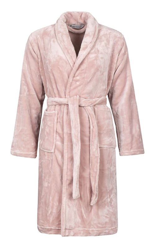 It’s time to upgrade your dressing gown to something truly special! Relax in luxury and comfort in our Heat Holders Soul Warming Dressing Gown. If a standard gown just isn’t warm enough for you then worry no more because these gowns have amazing thermal properties! Our incredibly soft HEATWEAVER fur-like plush thermal fleece and generous fit makes it perfect for post-bath time or simply to layer over your favourite nightwear and snuggle up on those lounge around days. Heatweaver Fleece - Our plush fur-like thermal fleece gives you maximum warmth and an incredibly soft and snug feel. The generous fit, large cosy shawl collar and adjustable waist tie creates perfect comfort. These dressing gowns also include two front fleecy pockets, large enough to keep your hands warm and snug or to even keep your phone in so you don’t have to worry about losing it. The thermal properties are designed to be soft with a luxurious fleece feel whilst holding warm air close to your skin, effectively keeping the cold air out. All of this is designed to ensure that you are toasty warm even during the colder months. These amazing dressing gowns are made out of 100% Polyester, come in 4 colours: Dusky Pink, Ice Grey, Orchid Bouquet & White Sand and are also available in 4 sizes: Small, Medium, Large & X-Large. They are fully machine washable.