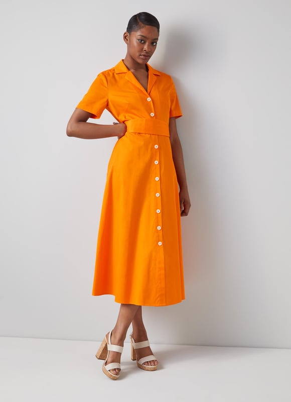 LK Bennett Joplin Dresses Orange