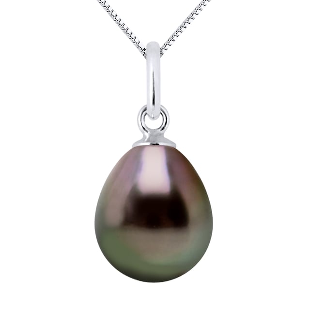 Gelede Hanger Echt gekweekte parel TAHITI Pear 9-10 mm - Kwaliteit A + - Deze hanger wordt geleverd met een zilveren ketting 925 duizendste beschikbaar - White Gold 375 duizendste - Garantie 2 jaar - Wordt geleverd in de doos met een certificaat van echtheid en internationale garantie - al onze juwelen zijn gemaakt in Frankrijk.