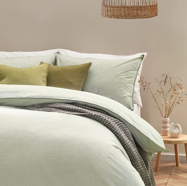 Minimalist yet modern, the Heaton Stripe duvet cover set is ideal for those who adore the relaxed-living aesthetic. Featuring a subtly textured, striped design, this 100% tumbled cotton bedding is complete with twin-needle stitch edging. Crafted from ultra-cosy, breathable fabric, this duvet set will become much softer with every wash! This product is certified by OEKO-TEX® MADE IN GREEN showing it has been sustainably made.