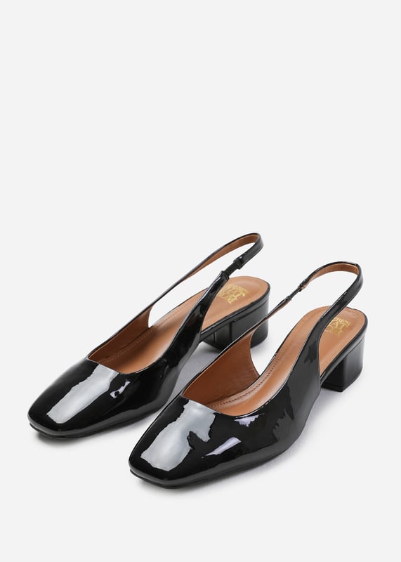 Slingback low block heel store