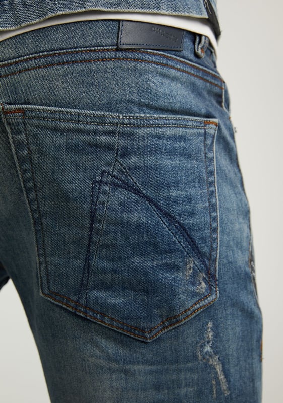 EGO Vann 5-Pocket jeans, Stretch jeans, Knoopsluiting, Stone wassing, CHASIN' branding
