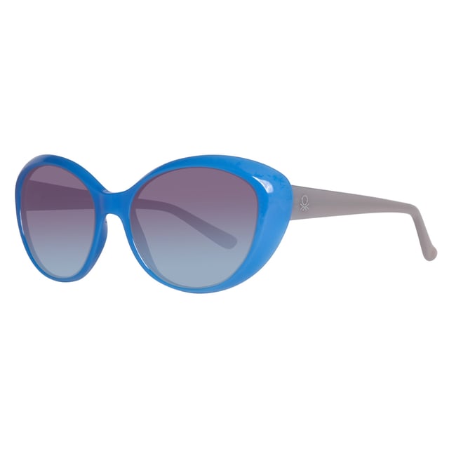 Benetton Vrouwen Zonnebril BE937S02 - Materiaal: Geïnjecteerd - Kleur frame: Blauw - Afmetingen: 53/18/140 mm (Diameter lens / Brug formaat / Lengte veren)