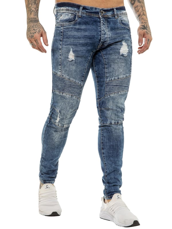 Mens skinny stretch biker jeans online