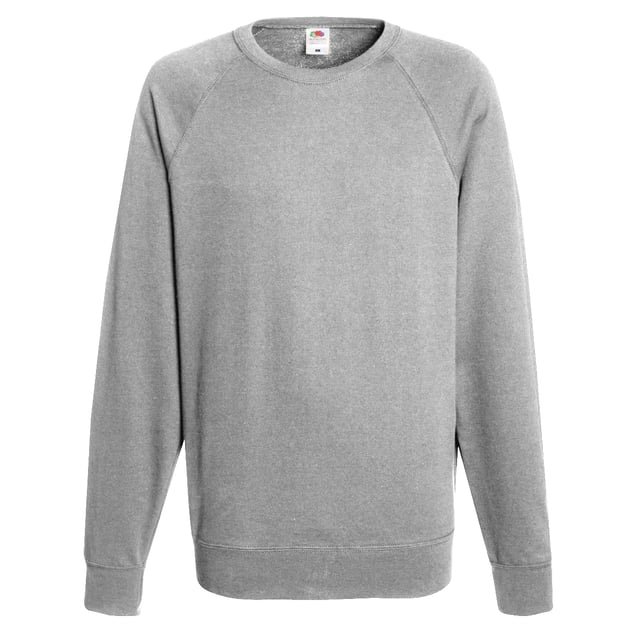 Lightweight unbrushed fleece. Raglan sleeves. Neck, waist and cuff in Cotton/Lycra® rib. Produced using Belcoro® yarn for a softer feel and cleaner printing process. Weight: 240g/m². Fabric: 80% Cotton 20% Polyester. Size: 2XL (Chest To Fit (ins): 47-49). Size: L (Chest To Fit (ins): 41-43). Size: M (Chest To Fit (ins): 38-40). Size: S (Chest To Fit (ins): 35-37). Size: XL (Chest To Fit (ins): 44-46).