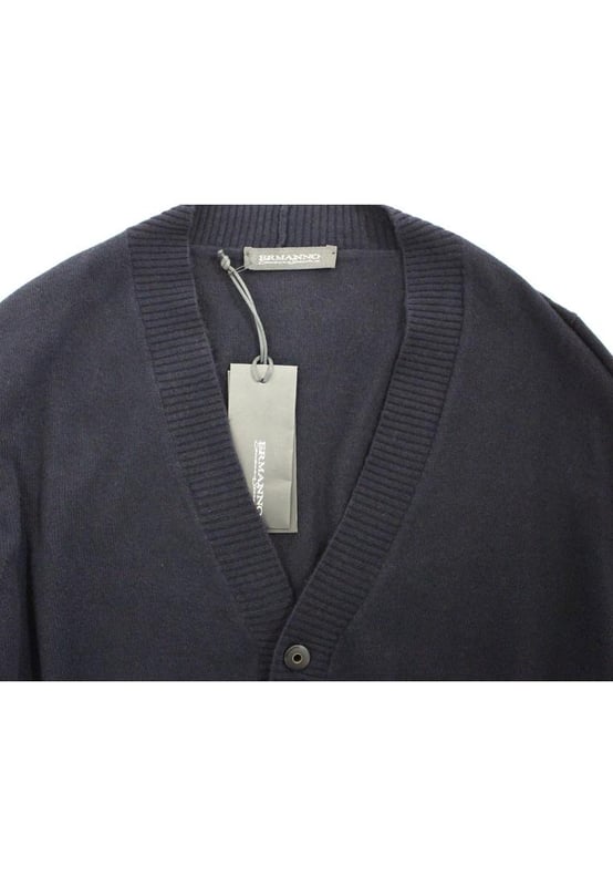 Brand: ERMANNO SCERVINO
  Color: Blue
  Style: Cardigan Sweater
  Material: Wool blend
  Logo detailing
  100% authentic with tags
  Perfect addition to any gentlemans wardrobe