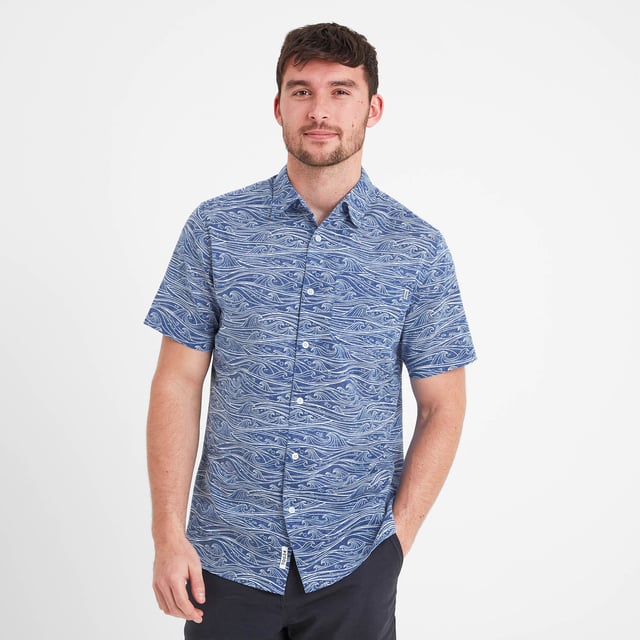 Mens short sleeve holiday shirts top
