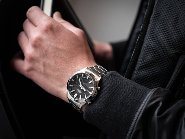 Casio edifice silver watch clearance