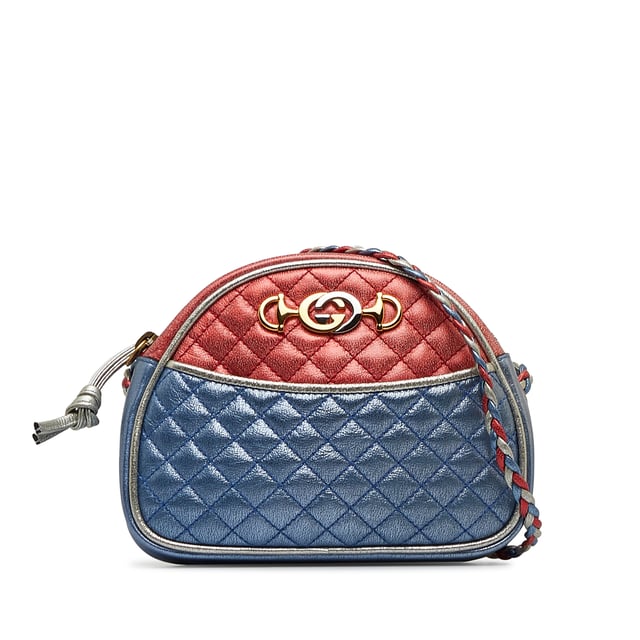 Vintage Gucci Mini Trapuntata GG Crossbody Bag Blue