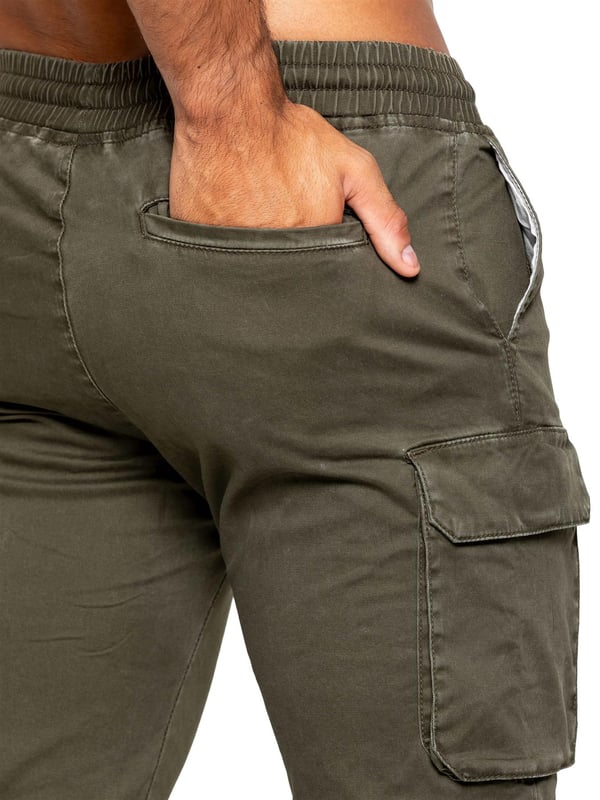 Mens cargo pants online with velcro pockets