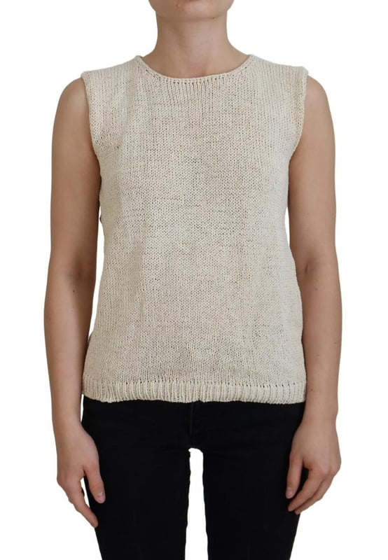 Brand: PINK MEMORIES
  Condition: New with tags
  Style: Sleeveless tank top
  Color: Beige
  Logo details
  Material: 90% Cotton 10% Nylon
  Lining: 100% Silk
  Origin: Made in Italy
  Gender: Women