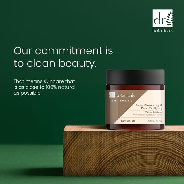 Dr Botanicals Activate Deep Cleansing And Pore Purifying Walnut Exfoliator is a clean beauty formula that combines the power of walnut shell powder, coffee seed extract, and grape seed oil to gently exfoliate and purify the skin. This organic and natural exfoliator brightens and smooths the skin's texture, while also minimising the appearance of pores. It leaves the skin looking dewy, glazed, and plumped, while maintaining a healthy and calm complexion.