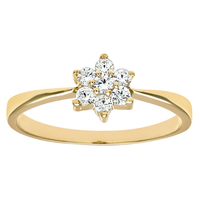 9K (375) Yellow Gold: 1.4gr; # Cubic Zirconia