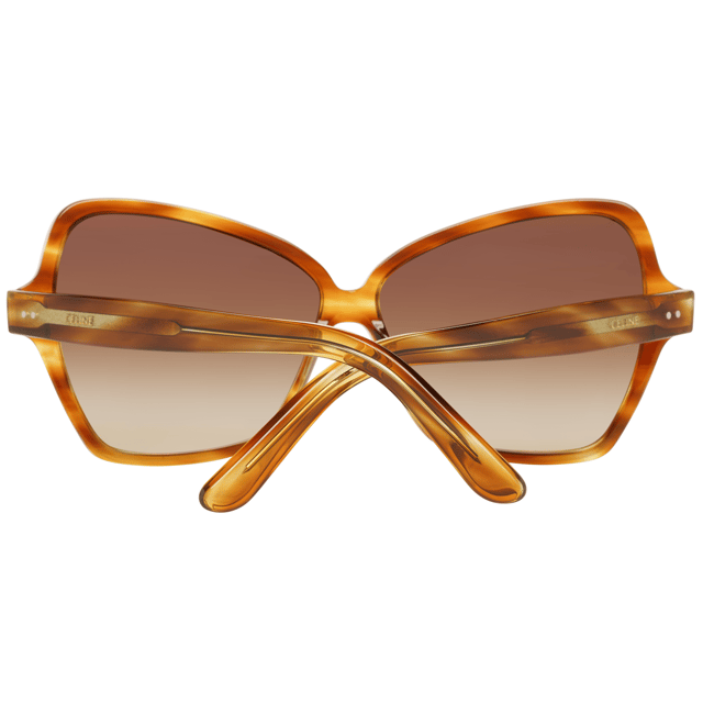 <table>
<tr>
<td>Gender</td>
<td>Women</td>
</tr>
<tr>
<td>Main color</td>
<td>Bronze</td>
</tr>
<tr>
<td>Frame color</td>
<td>Bronze</td>
</tr>
<tr>
<td>Frame material</td>
<td>Plastic</td>
</tr>
<tr>
<td>Lenses color</td>
<td>Bronze</td>
</tr>
<tr>
<td>Lenses material</td>
<td>Plastic</td>
</tr>
<tr>
<td>Filter category</td>
<td>2</td>
</tr>
<tr>
<td>Style</td>
<td>Butterfly</td>
</tr>
<tr>
<td>Lenses effect</td>
<td>Gradient</td>
</tr>
<tr>
<td>Protection</td>
<td>100% UVA &#038; UVB</td>
</tr>
<tr>
<td>Size</td>
<td>64-12-145</td>
</tr>
<tr>
<td>Lenses width</td>
<td>64mm</td>
</tr>
<tr>
<td>Lenses height</td>
<td>55mm</td>
</tr>
<tr>
<td>Bridge width</td>
<td>12mm</td>
</tr>
<tr>
<td>Frame width</td>
<td>156mm</td>
</tr>
<tr>
<td>Temples length</td>
<td>145mm</td>
</tr>
<tr>
<td>Shipment includes</td>
<td>Case, cleaning cloth</td>
</tr>
<tr>
<td>Spring hinge</td>
<td>No</td>
</tr>
</table>