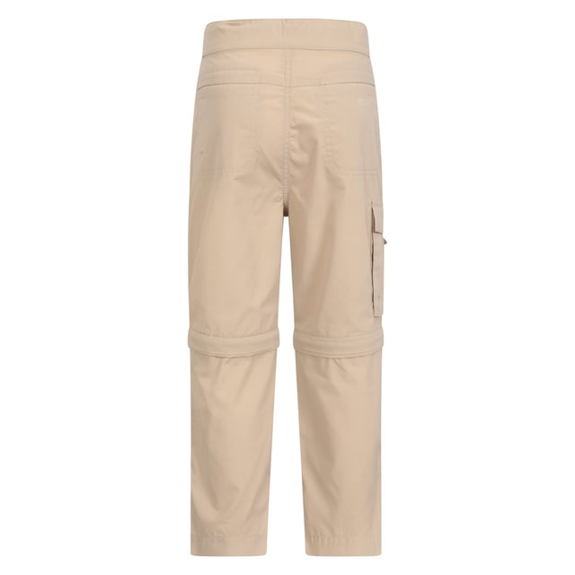 Outer Materials: 65% Polyester, 35% Cotton. Design: Plain. Fastening: Button, Zip Fly. Fabric Technology: Breathable, Fade Resistant, Lightweight, Quick Dry, Shrink Resistant, Soft. Zip-off Legs. Pockets: 2 Side Pockets, 1 Thigh Pocket, Flap Closure, 2 Back Pockets.
