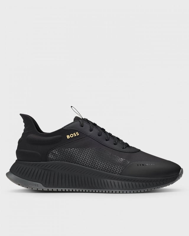 Signature-trim trainers by BOSS Menswear. Set on a ridged outsole, this pair is crafted in a mix of materials for modern performance.

Laces
Fully lined
Packaging: Box

100% Polyester, Lining: 100% Polyester, Sole: 70% Ethylene vinyl acetate, 30% Rubber, Facing: 100% Thermoplastic polyurethane, Innersole: 100% Polyester 
50536488
 