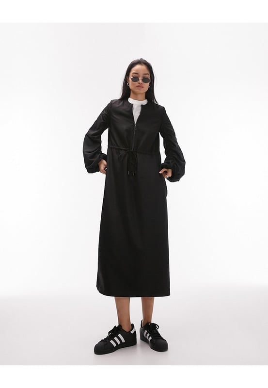 Topshop zip dress best sale