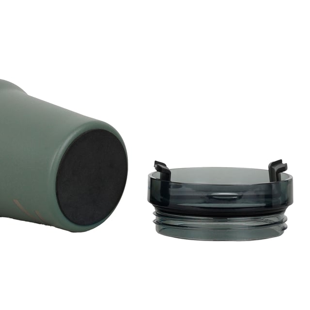 Material: Stainless Steel. Durable. Carry Handle, Double-Walled, Flip Up Straw, Hot Up To 6 Hours, Insulated, Keeps Drinks Cold For 12 Hours, Non-Slip Base, Rubber Base, Screw Top Lid, Spill-Proof Lid, Thermal. Design: Logo. Capacity: 0.6L.