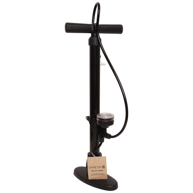 Material: Iron, Polypropylene, Rubber. Hardwearing. Suitable for: Road Cycling, Schrader and Presta Valves. Integrated Pressure Gauge. Design: Logo. Packaging: Swing Tag.
