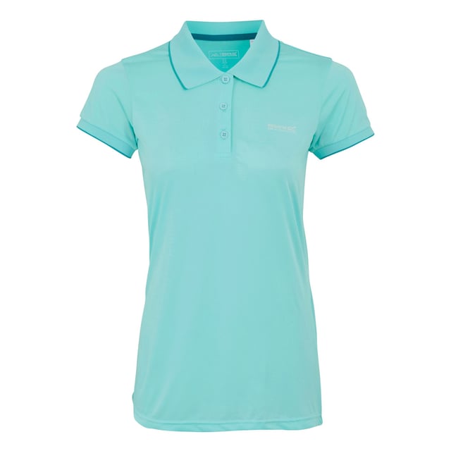 100% Polyester. Fabric: Jersey, Soft Touch. Design: Logo, Marl. Fastening: Button. Neckline: Collared, Ribbed. Cuff: Ribbed. Sleeve-Type: Short-Sleeved. Moisture Wicking, Quick Dry, Soft Touch. Length: Regular. Fit: Regular. 133gsm. 8 UK: 32 in. 10 UK: 34 in. 12 UK: 36 in. 14 UK: 38 in. 20 UK: 45 in. 22 UK: 48 in. 24 UK: 50 in. 26 UK: 52 in. 18 UK: 43 in. 16 UK: 40 in.