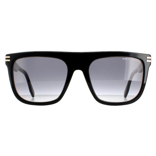 Marc Jacobs Square Mens Black Dark Gray Gradiënt Marc 586/s Marc 586/s zijn een stijlvolle vierkante stijl vervaardigd van lichtgewicht acetaat. De branding van Marc Jacobs functies op de slanke tempels voor authenticiteit.
