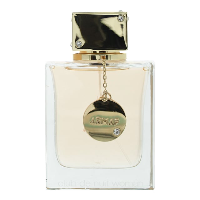 Club De Nuit Woman by Armaf is a floral fruity fragrance for women. Top notes: bergamot, grapefruit, peach, orange. Middle notes: geranium, jasmine, litchi, rose. Base notes: musk, patchouli, vanilla, vetiver.