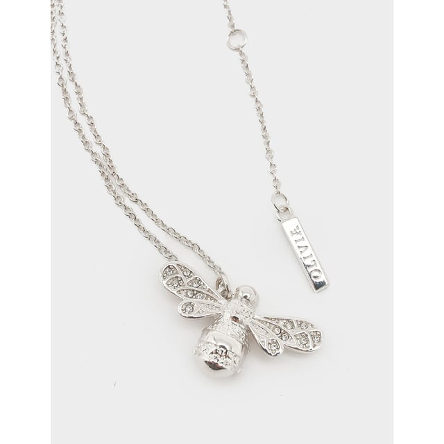 Olivia burton silver bee necklace best sale