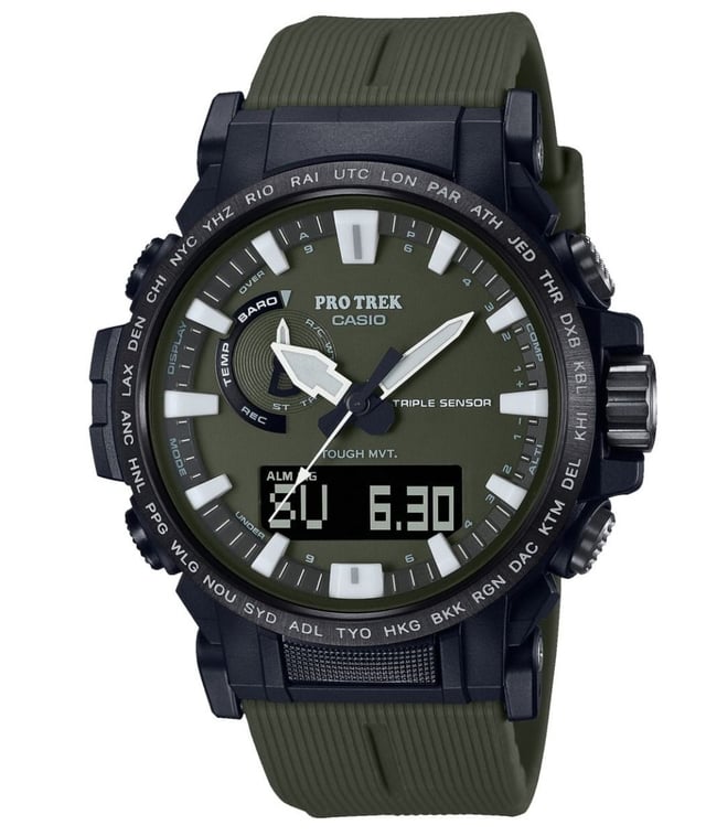 Casio protrek green clearance