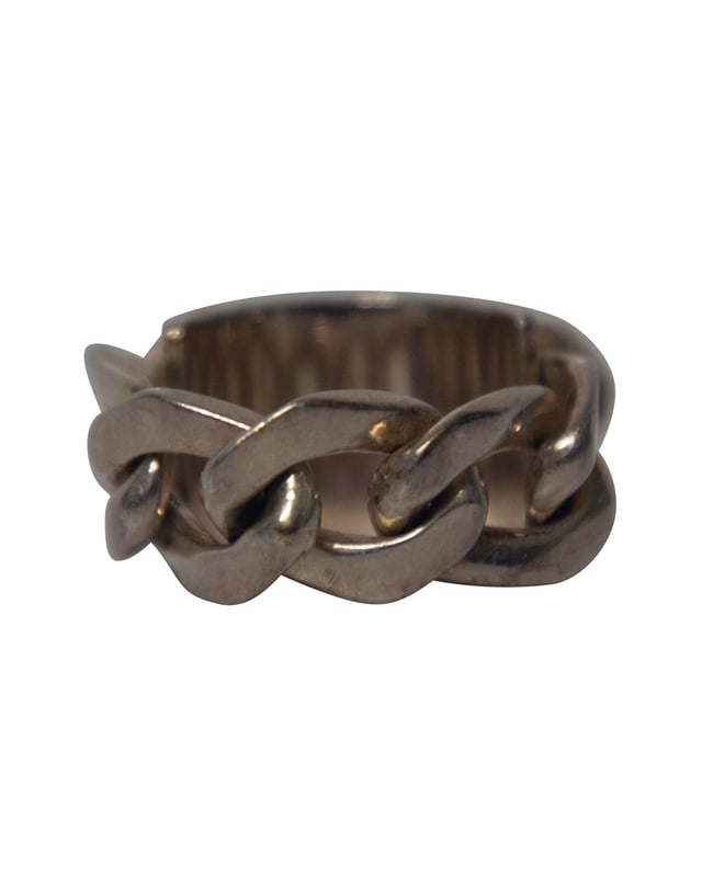 Maison Margiela Chunky Chain Link Ring in Silver Metal