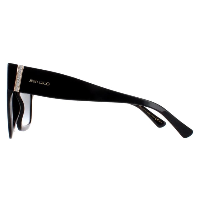Jimmy Choo Square Womens Black Grey Gradient EDNA/S  Sunglasses showcase a chic square frame design, combining timeless sophistication with modern style. Crafted with meticulous attention to detail, they add instant glamour to any look.
