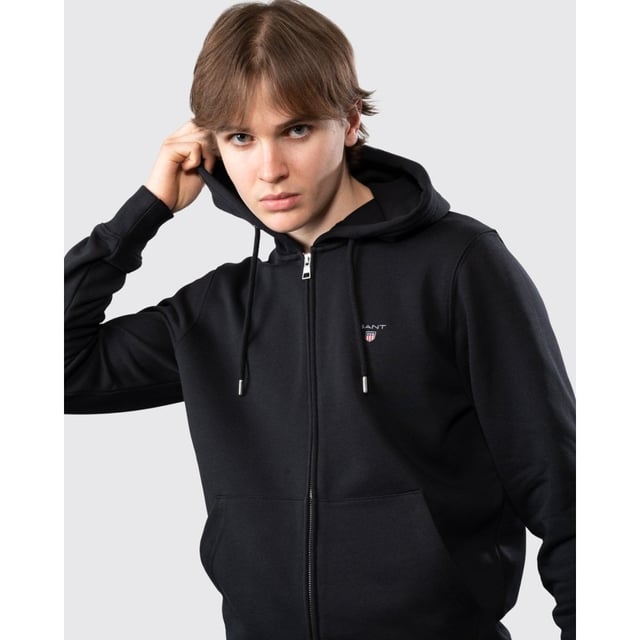 Men s Gant The Original Zip Hoody in Black