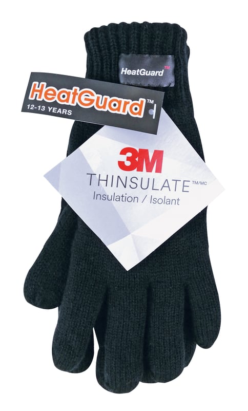 When it gets cold, and your hands start to suffer the effects of the weather - you need an extremely warm and reliable pair of Gloves to keep your fingers warm when it gets to that time of year. Thinsulate Lined Gloves are the perfect choice when it comes to warmth and reliability. Their exterior is a thin plain knit and they also have a ribbed cuff for extra comfort when it comes to wearing for long periods of time. Their inner is a soft fleece like material insulation lining. They have a comfortable and super soft plain knit making them look as good as they feel, with their fleece thermal lining. This is a 3M 40 gram Thinsulate thermal lining, which traps and holds your body’s natural body heat, while also allows moisture escape. These Gloves come in 3 colours; grey, blue and black as well as 4 sizes ranging from 6 to 13 years of age. Pick the best combination from the drop down lists above.