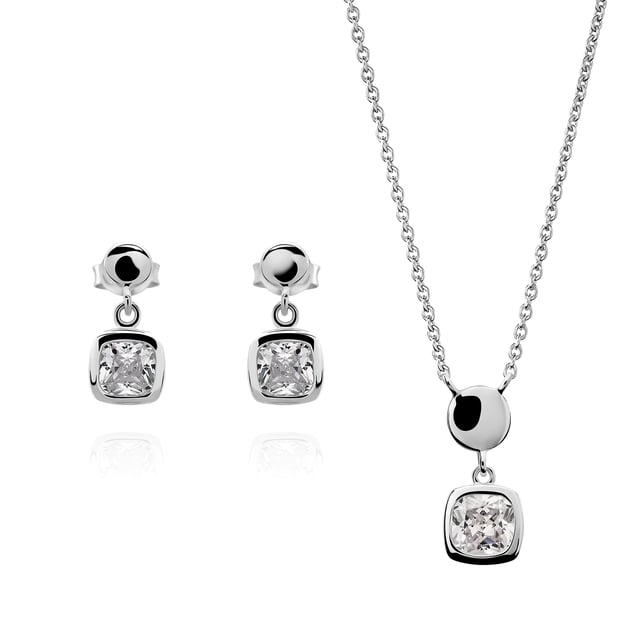 This Orphelia Set: Necklace + Earrings in Silver is made of the highest quality allergy free 925 Sterling Silver. The Orphelia 'Myrela' Women's 925 Sterling Silver Set: Necklace + Earrings - Silver SET-7486 comes delivered in a beautiful gift box and has a two year warranty - the perfect gift to spoil yourself or a loved one.