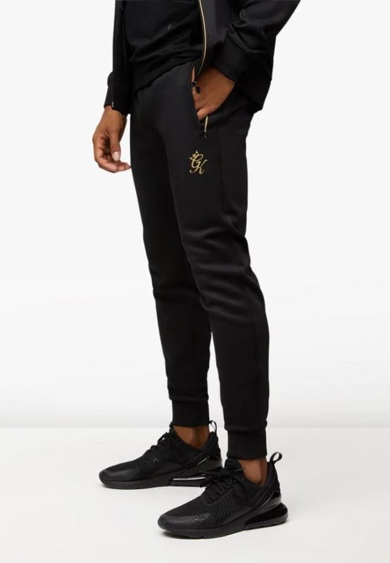Black and gold online gym king tracksuit