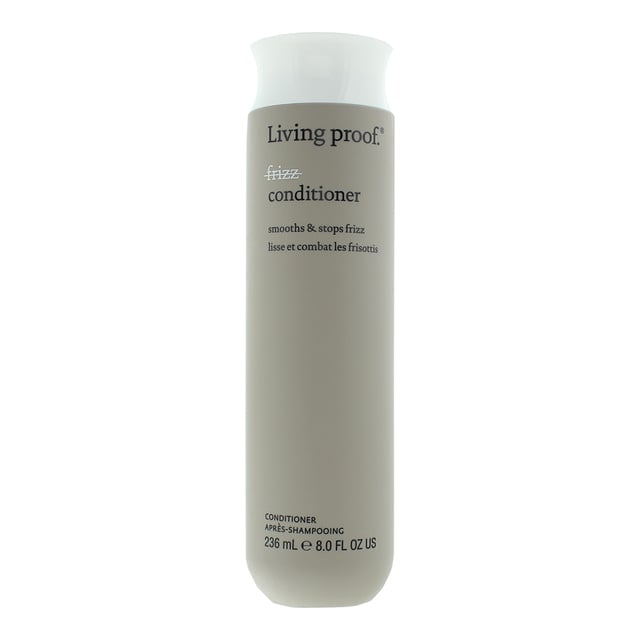 Living Proof No Frizz Conditioner is a game-changer for those seeking smooth, sleek, and frizz-free hair. Formulated with advanced technology, this conditioner is designed to combat frizz while nourishing and hydrating your locks, leaving them soft, manageable, and beautifully smooth. Powered by Living Proof's patented Healthy Hair Molecule (OFPMA), this conditioner works to create a protective barrier around each hair strand, effectively blocking humidity and preventing frizz from forming. Say goodbye to unruly flyaways and hello to smooth, polished hair that stays sleek even in humid conditions.  In addition to its frizz-fighting properties, the No Frizz Conditioner is infused with nourishing ingredients that help to hydrate and strengthen the hair, leaving it healthier and more resilient with each use. It gently detangles knots and knots, making combing and styling a breeze while improving the overall manageability of your hair. This lightweight formula is suitable for all hair types, including colour-treated hair, and is free from silicones, parabens, and sulfates, making it gentle and safe for daily use. Whether you have curly, straight, or wavy hair, this conditioner delivers salon-worthy results, leaving your locks smooth, shiny, and frizz-free from root to tip.